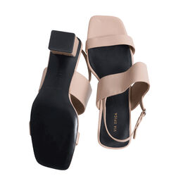 Via Spiga Nude Block Heels