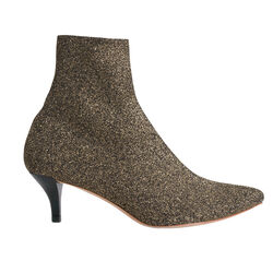 Loeffler Randall Women's Kassidy-Knit Ankle Boot - Black Glitter