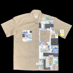 Axecents Map Pack S/S Work Shirt - Khaki