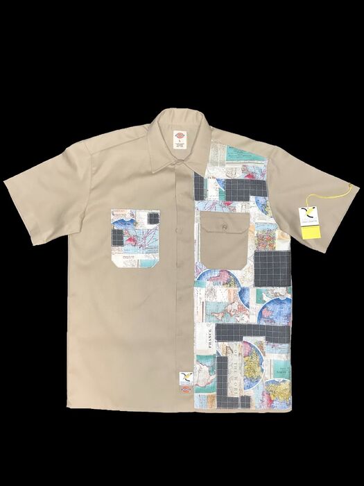 Axecents Map Pack S/S Work Shirt - Khaki