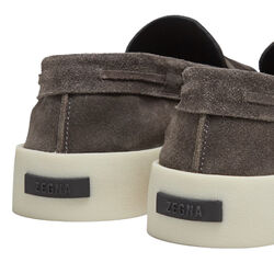 FEAROFGOD x ZEGNA Suede Loafers in Charcoal