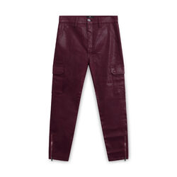7 for All Mankind High Waist Coated Ankle Skinny Jeans - Red