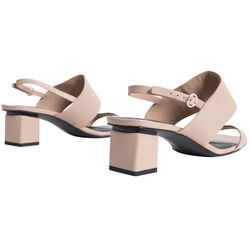 Via Spiga Nude Block Heels