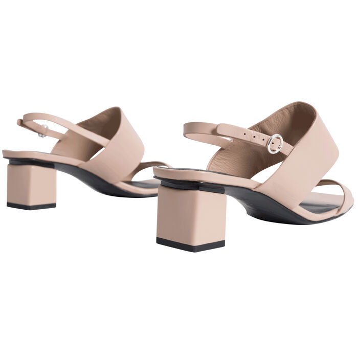 Via Spiga Nude Block Heels