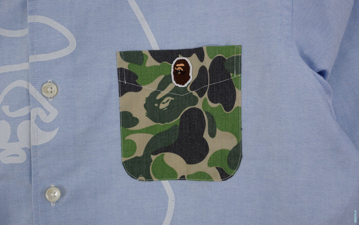 BAPE Mr. Bathing Ape ABC Camo Accent Button-Up Shirt