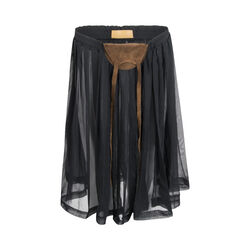 Lolli- Sheer Pleated Suede Halter Top