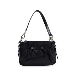 Vintage Prada with Tusseto Bow Pouchette - Black