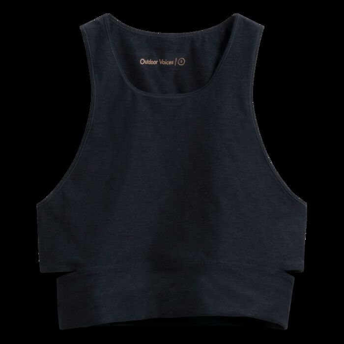 Outdoor Voices Slashback Crop Top Bra in Navy