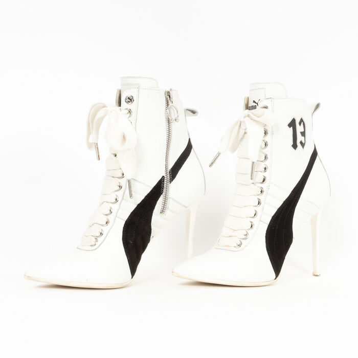 Puma x Rihanna Heeled Lace Up Sneaker Booties