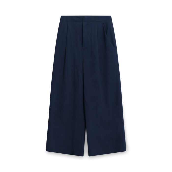 Elizabeth and James Wide-leg Trousers - Navy