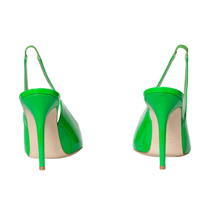 Bettina Vermillon Patent Leather Heels