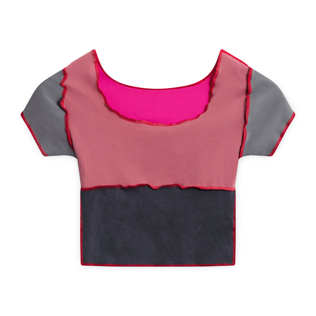 JJVintage Reworked Nike Crop Top - Pink/Gray