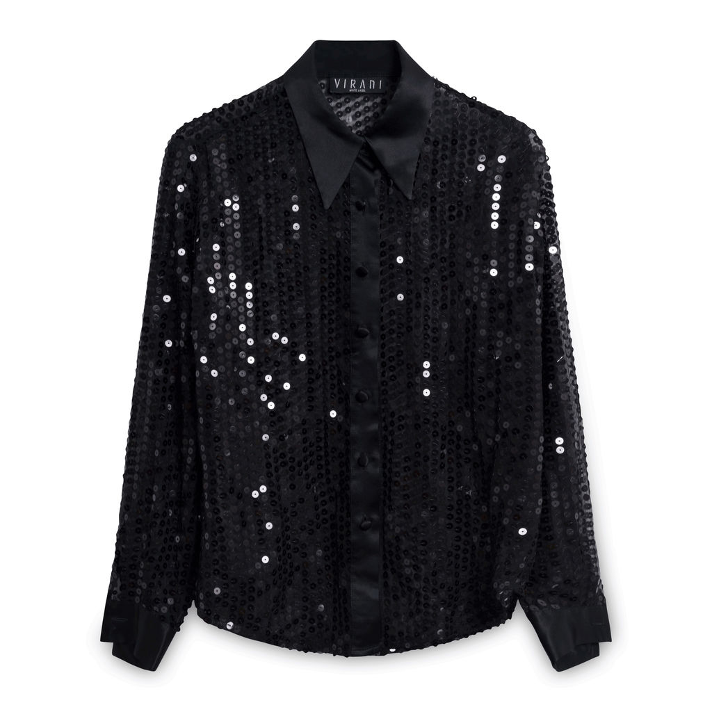 Virani Black Sequin Shirt