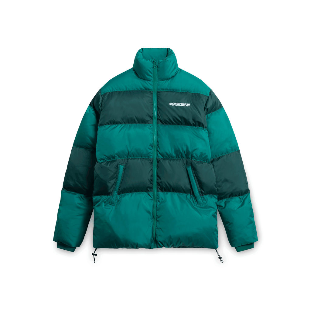 H2O Sportswear Striped Puffer Jacket - Green