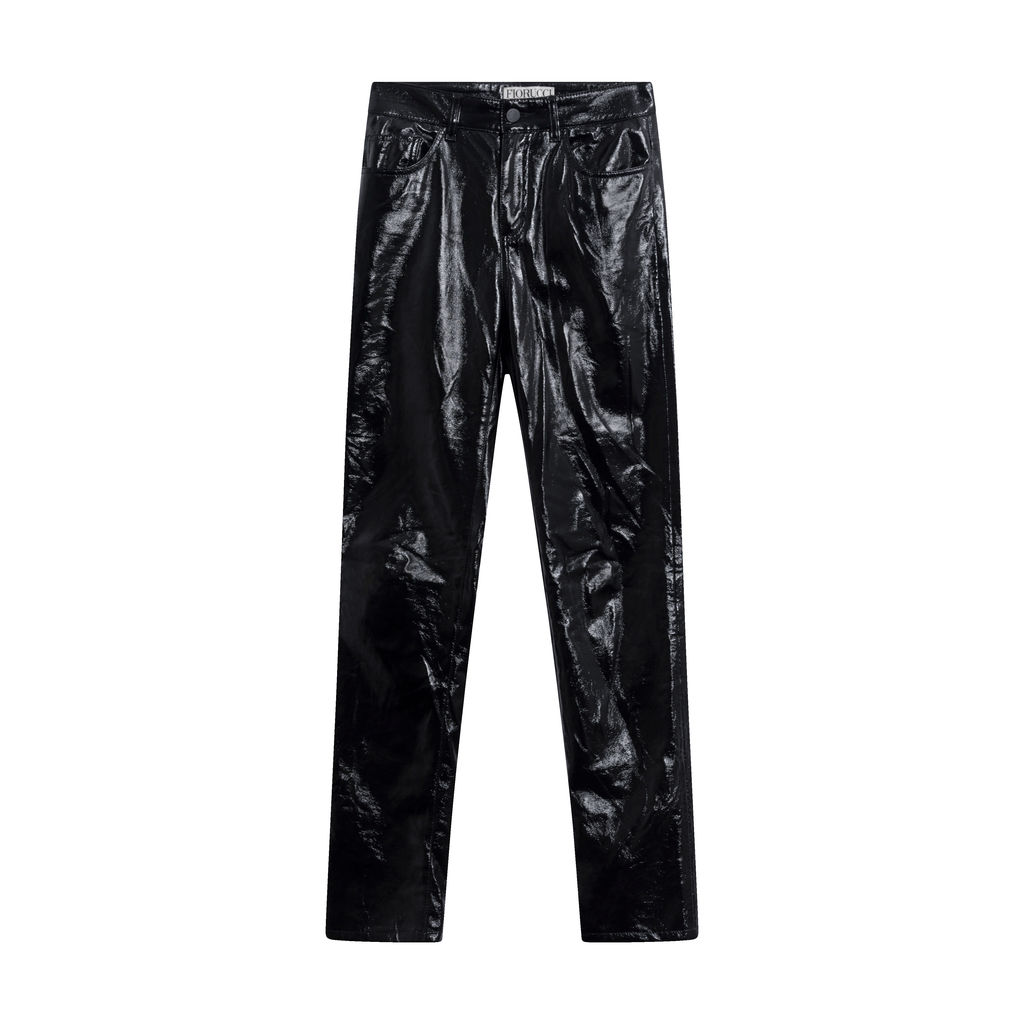 Fiorucci Black Leather Trousers