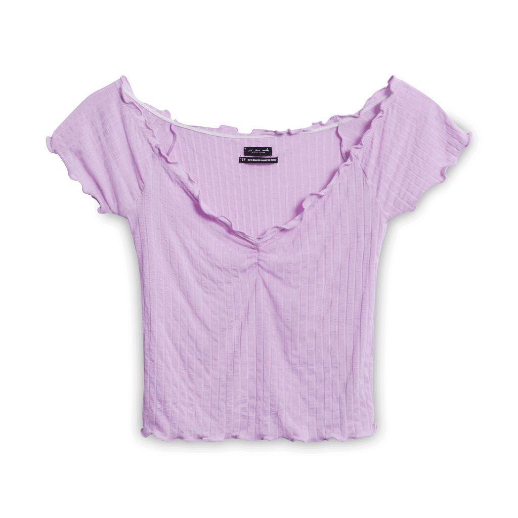 Out from Under Crop Blouse - Lilac