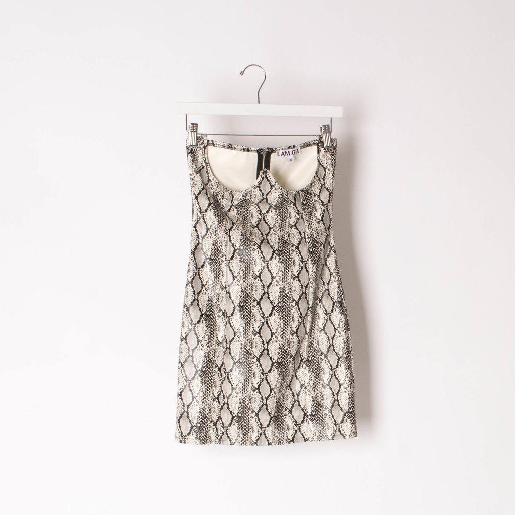 I Am Gia Snakeskin Mini Dress Curated By Brittany Hampton