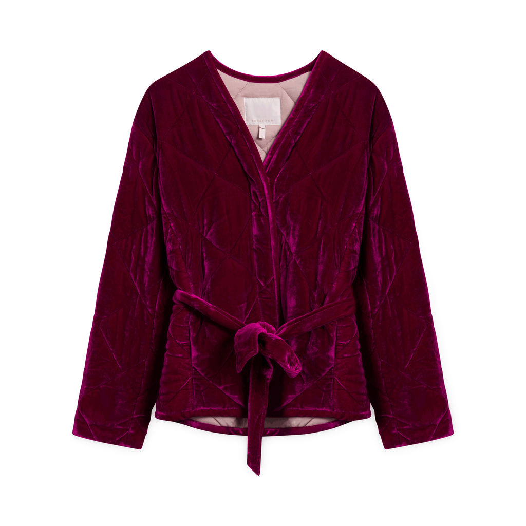 Rebecca Taylor Rayon Wrap Coat - Hot Pink