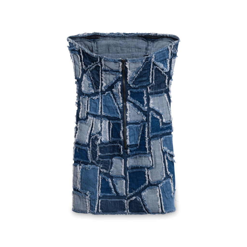 Bebe Distressed Patch Dress