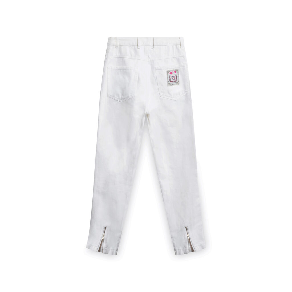 No!! Don't Go Denim Jeans - White