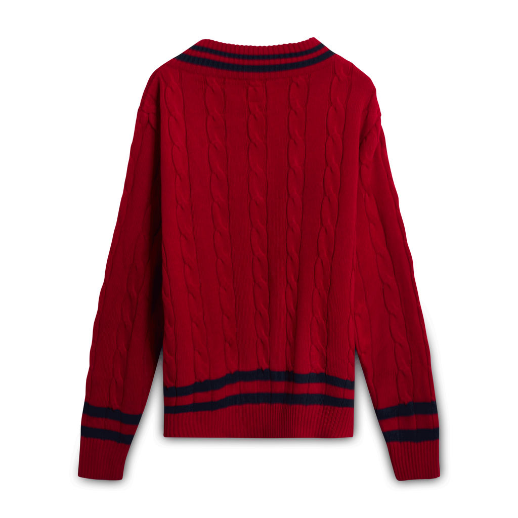 Lee Crochet Deep Cut Sweater