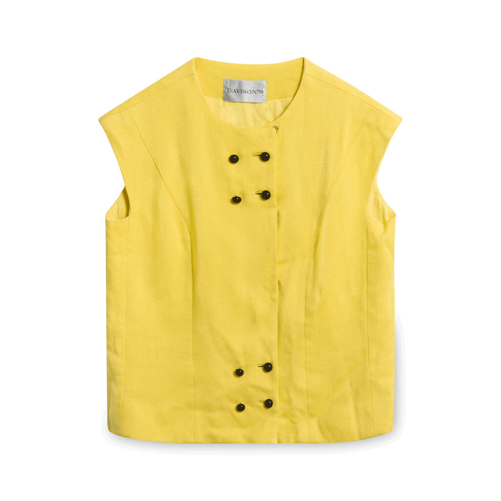 Vintage Double Breasted Yellow Vest