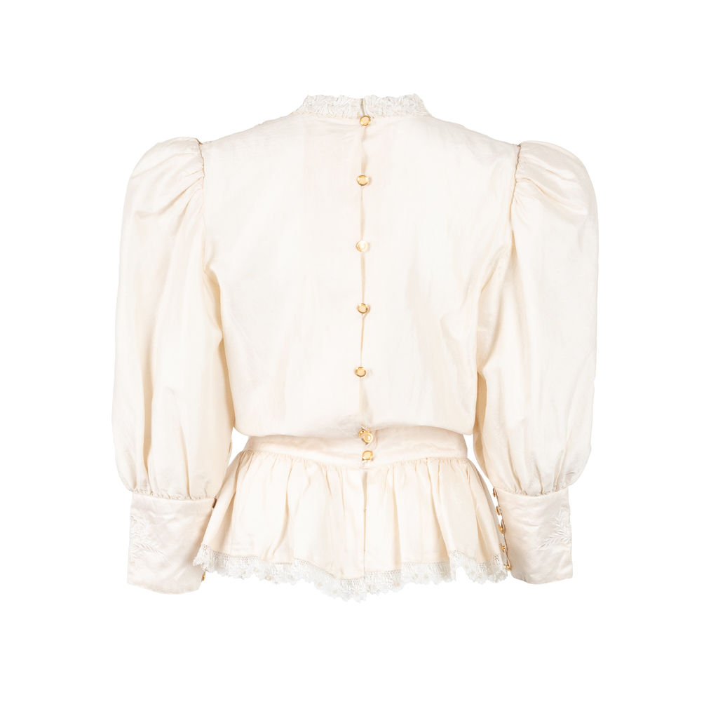Vintage Lace Applique Blouse