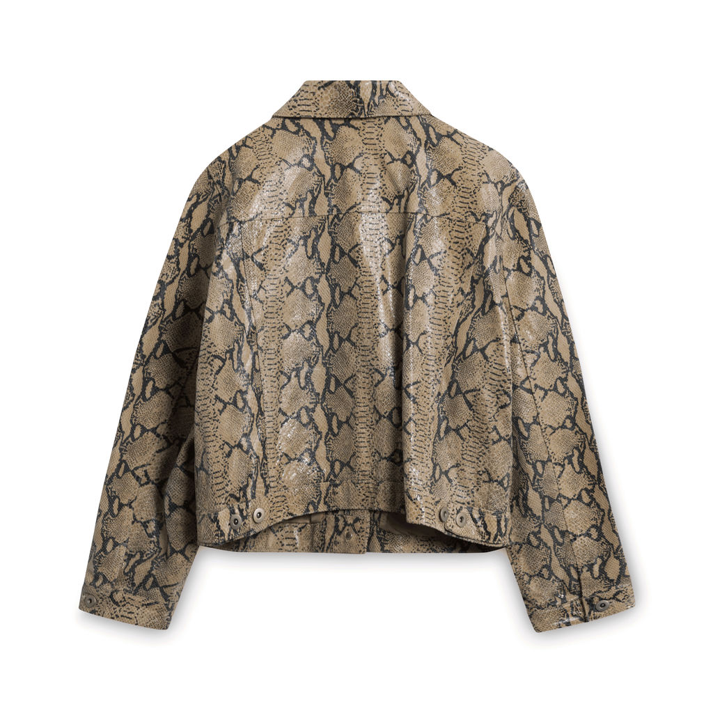 Colebrook & Co Snakeskin Leather Button Up