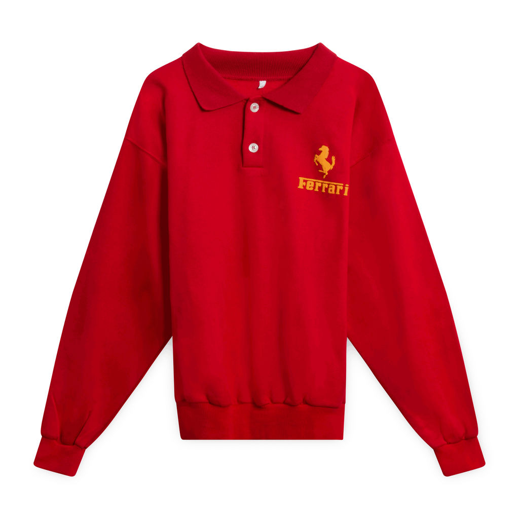 Ferrari Collared Sweatshirt (Red)
