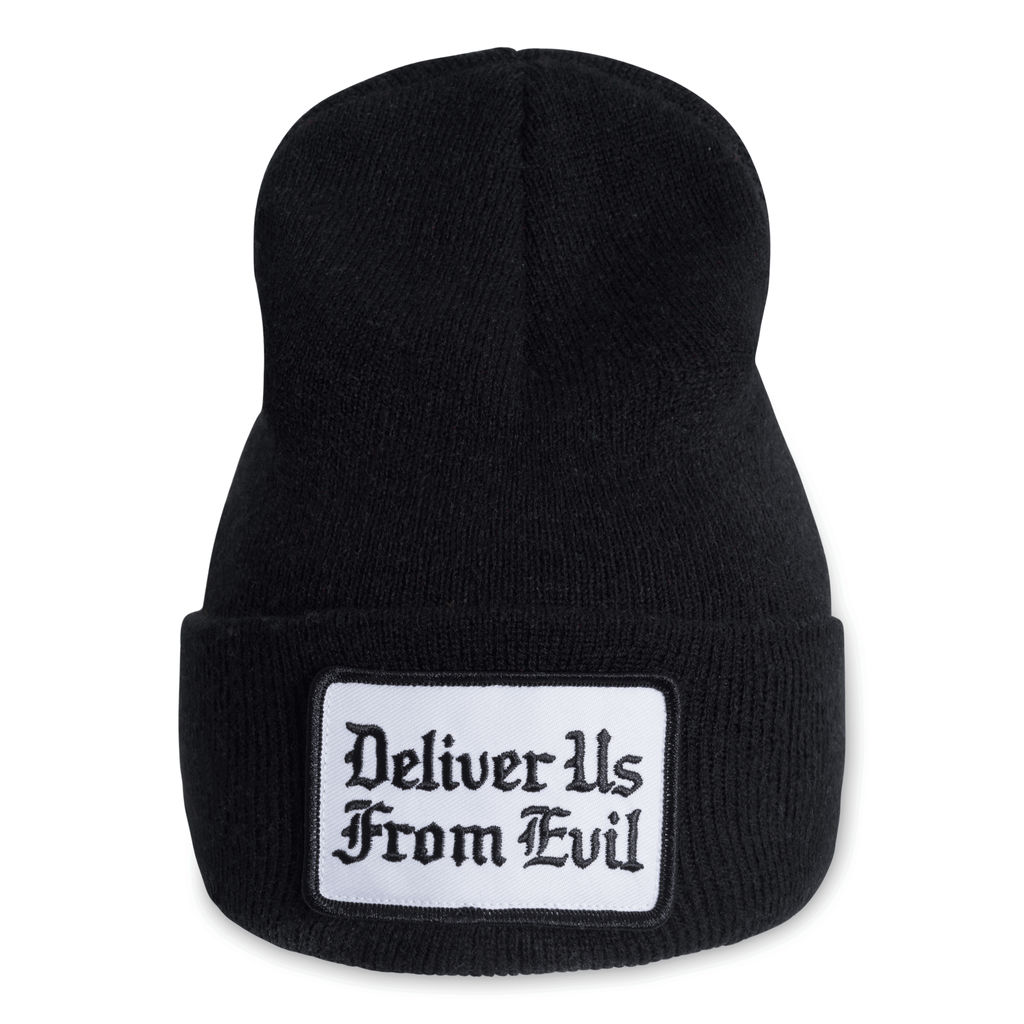 Noah NYC Deliver Us From Evil Patch Black Beanie