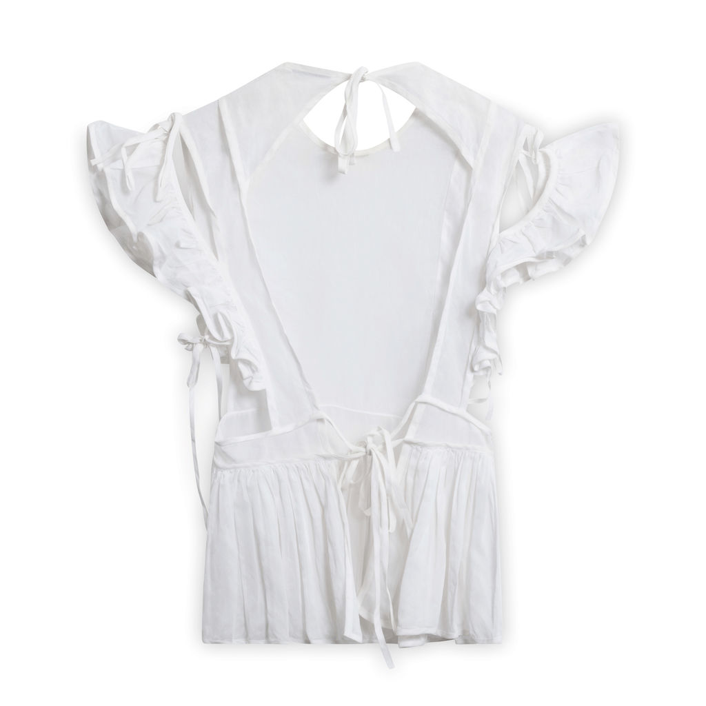 Vintage Cecille Bahnson Tie Blouse - White