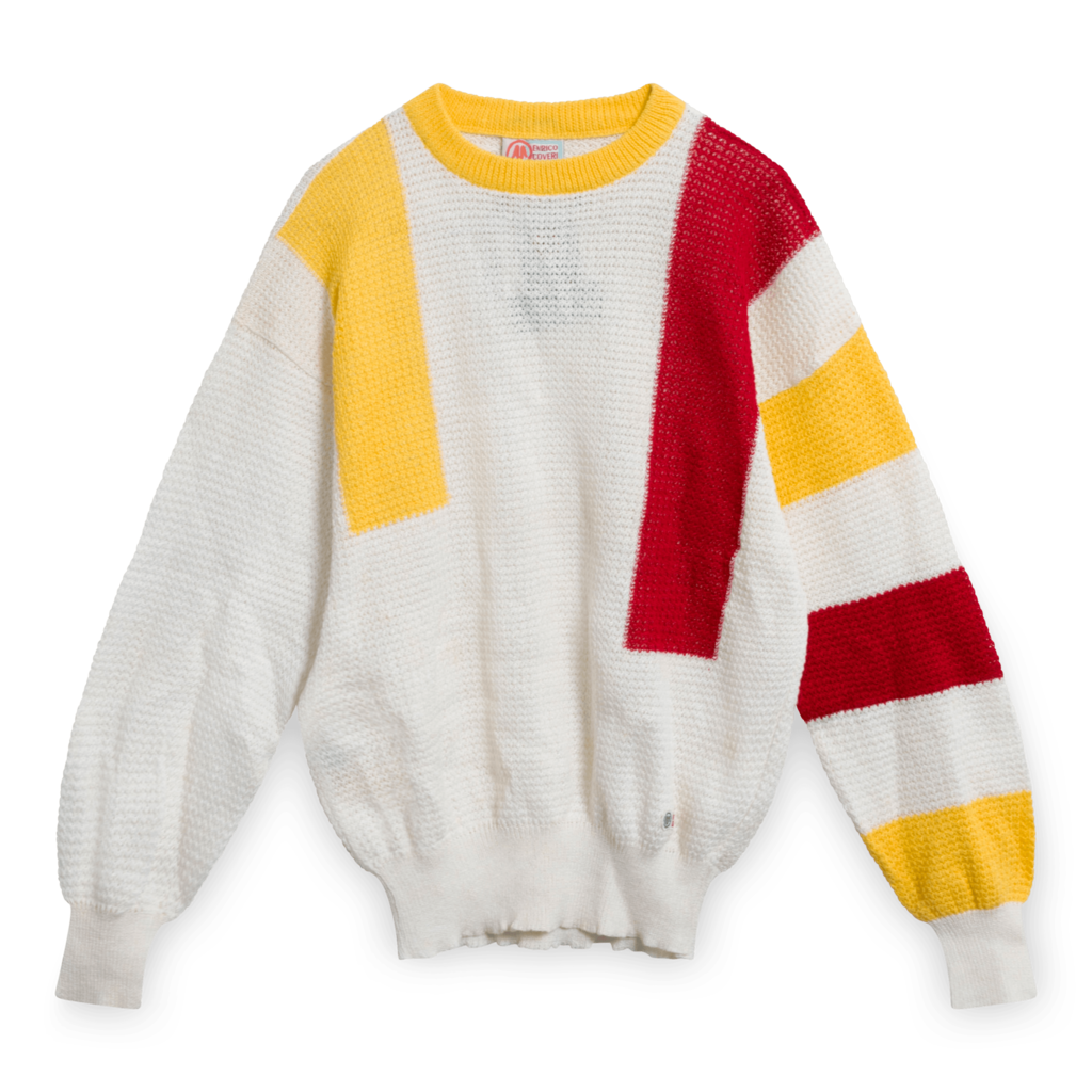 Vintage Enrico Coveri 80s Color Block Pullover