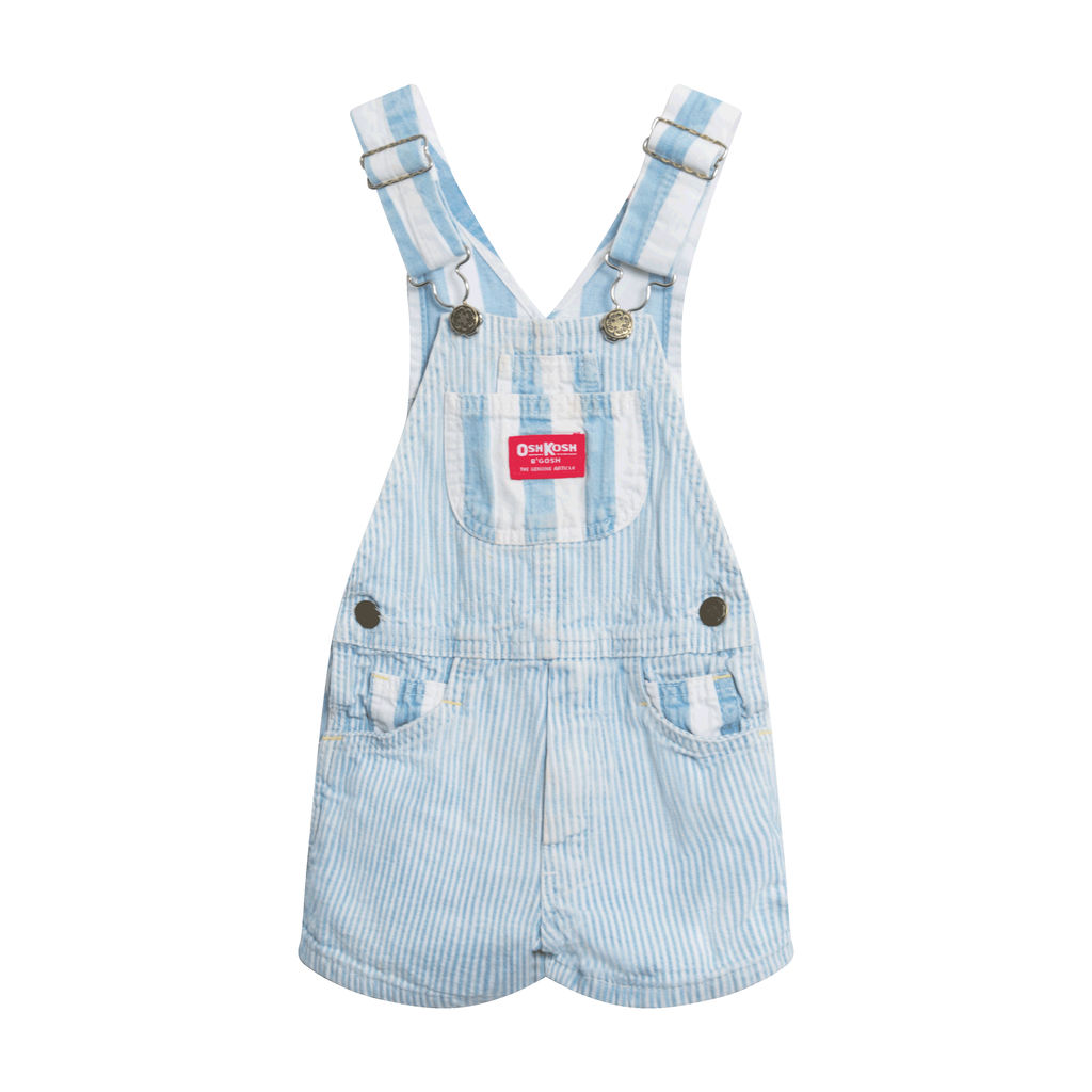 Vintage OshKosh Overalls- Light Blue Pinstripe