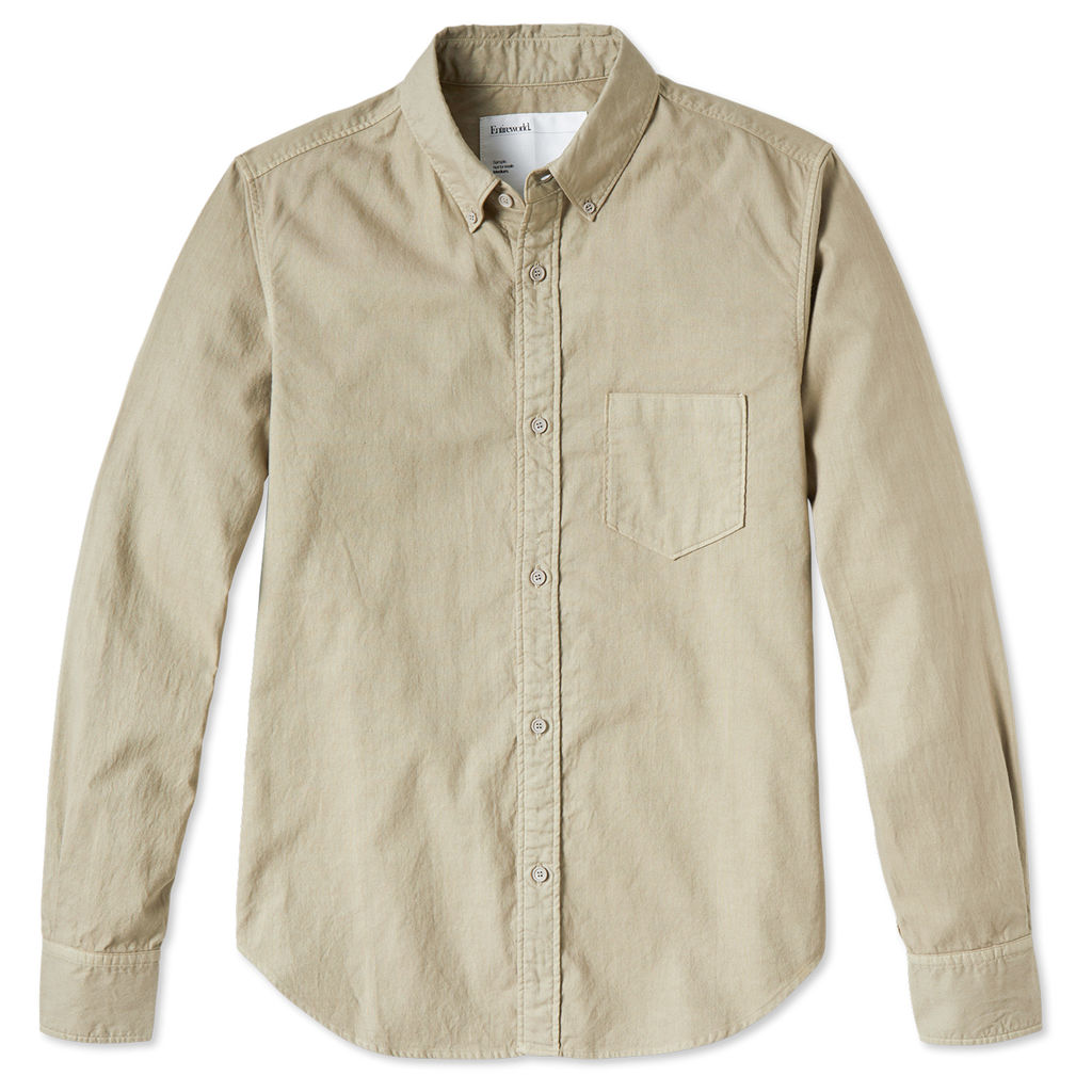 Entireworld Organic Cotton Oxford Shirt - Taupe