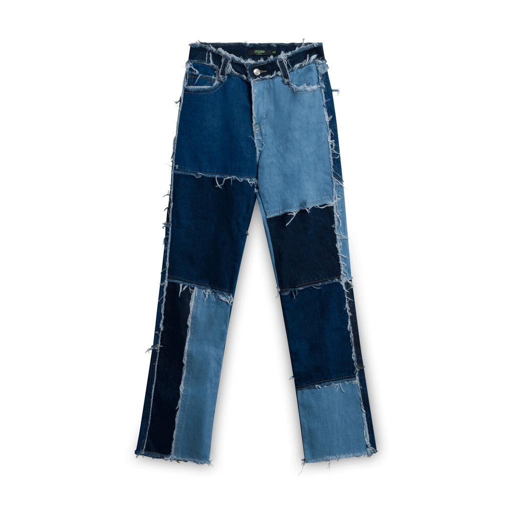 Jaded London Patch Work Boyfriend Jeans