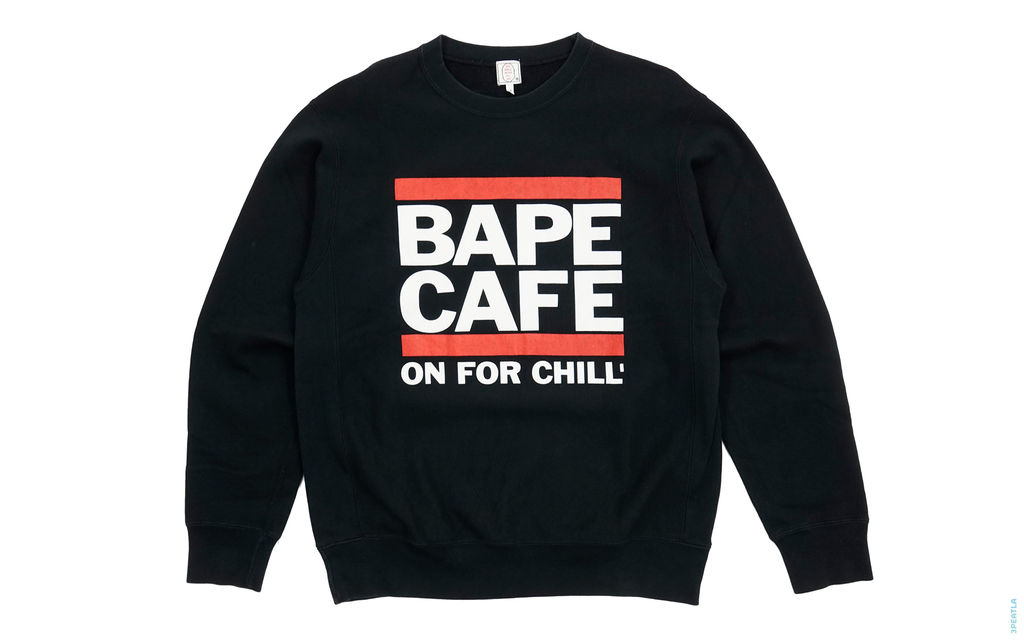 Bape Cafe Crewneck Sweatshirt black