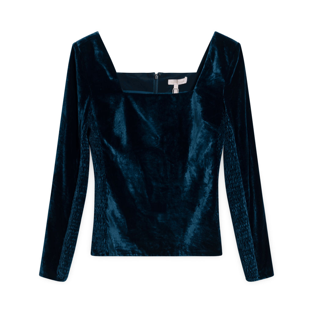 Rebecca Taylor Velvet Runch Top