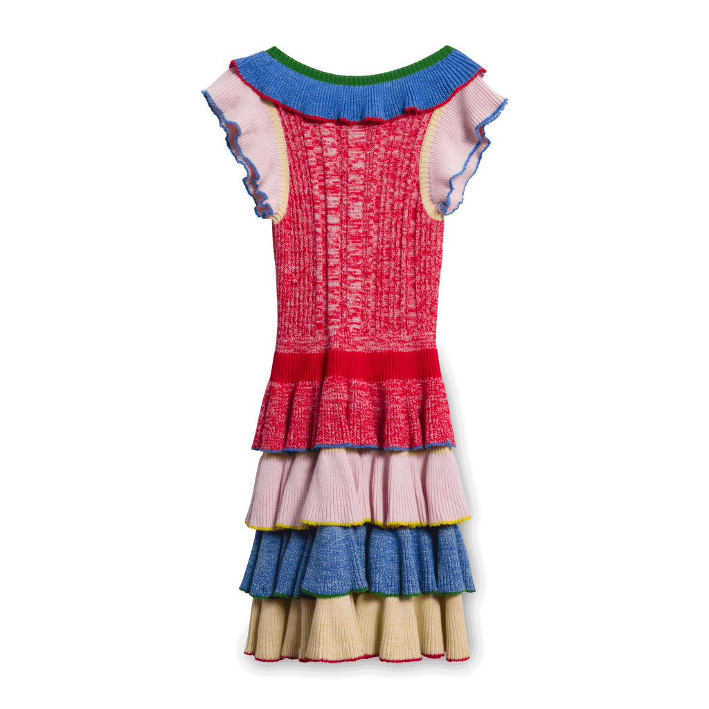 Alexander McQueen Pleated Rainbow Dress