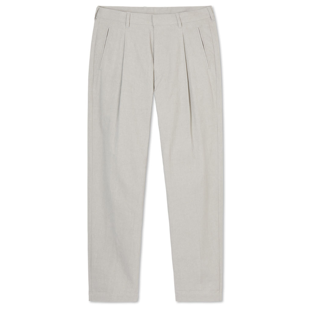 Entireworld Cotton Pleated Trousers - Stone