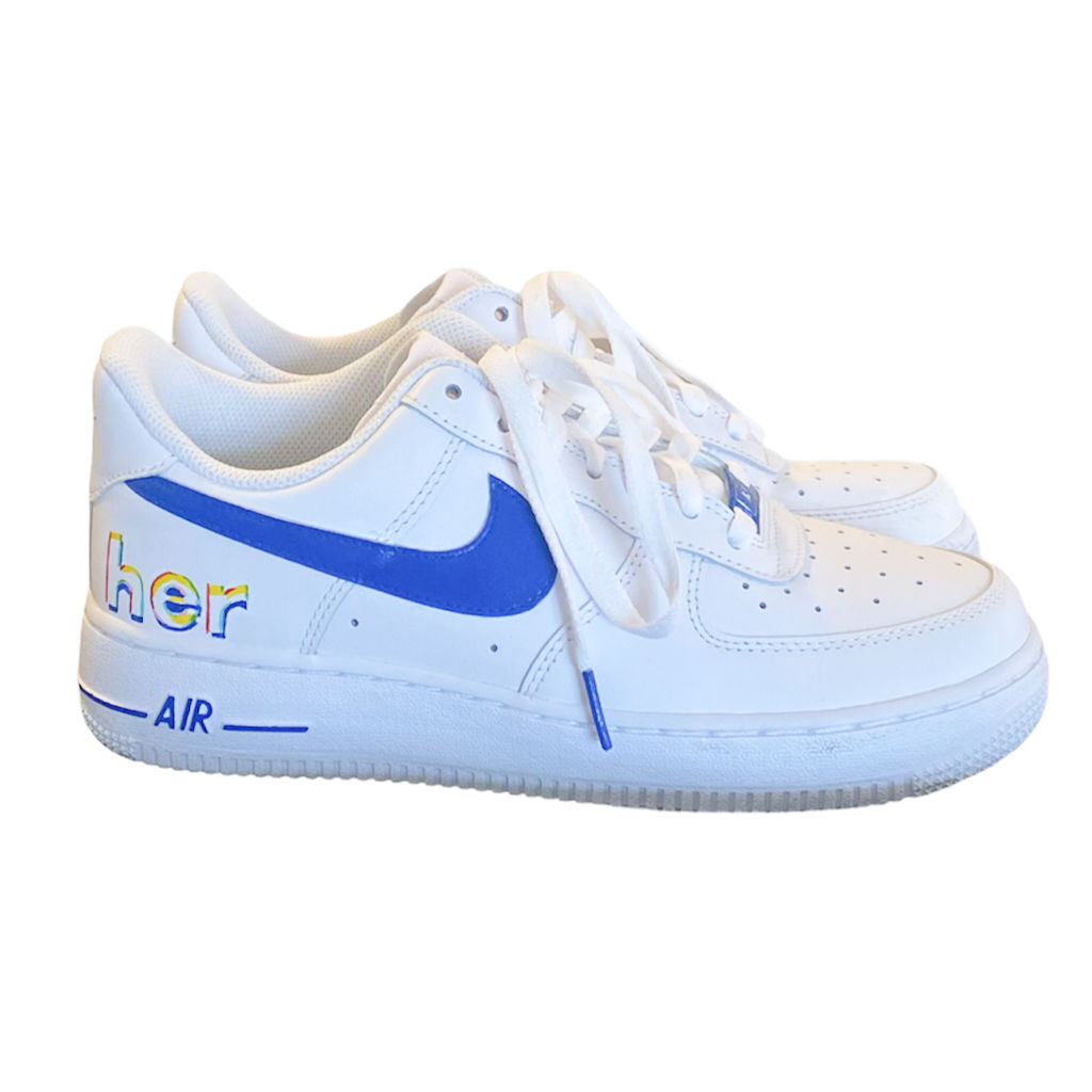Custom AF1 Shoes - Royal Blue