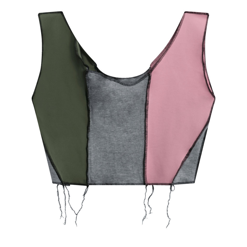 JJVintage Reworked Nike Tank in Pink/Grey/Green