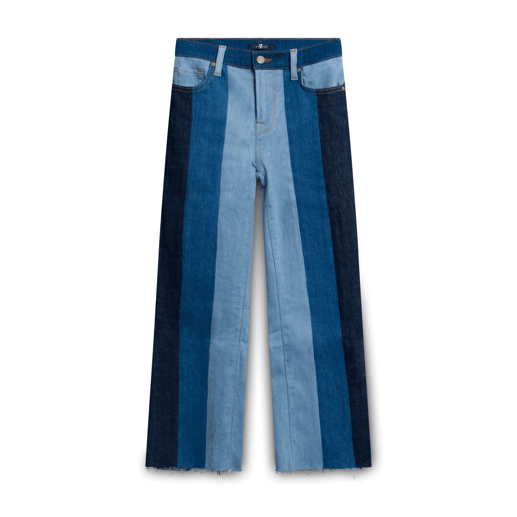 7 For All Mankind Blue Patterned Jeans