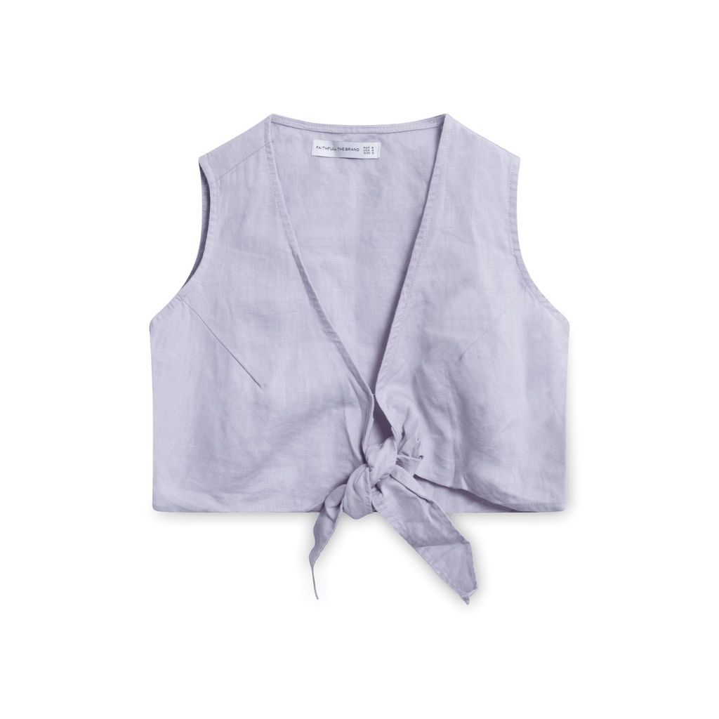 Faithfull the Brand Marcie Tie Top - Lavender