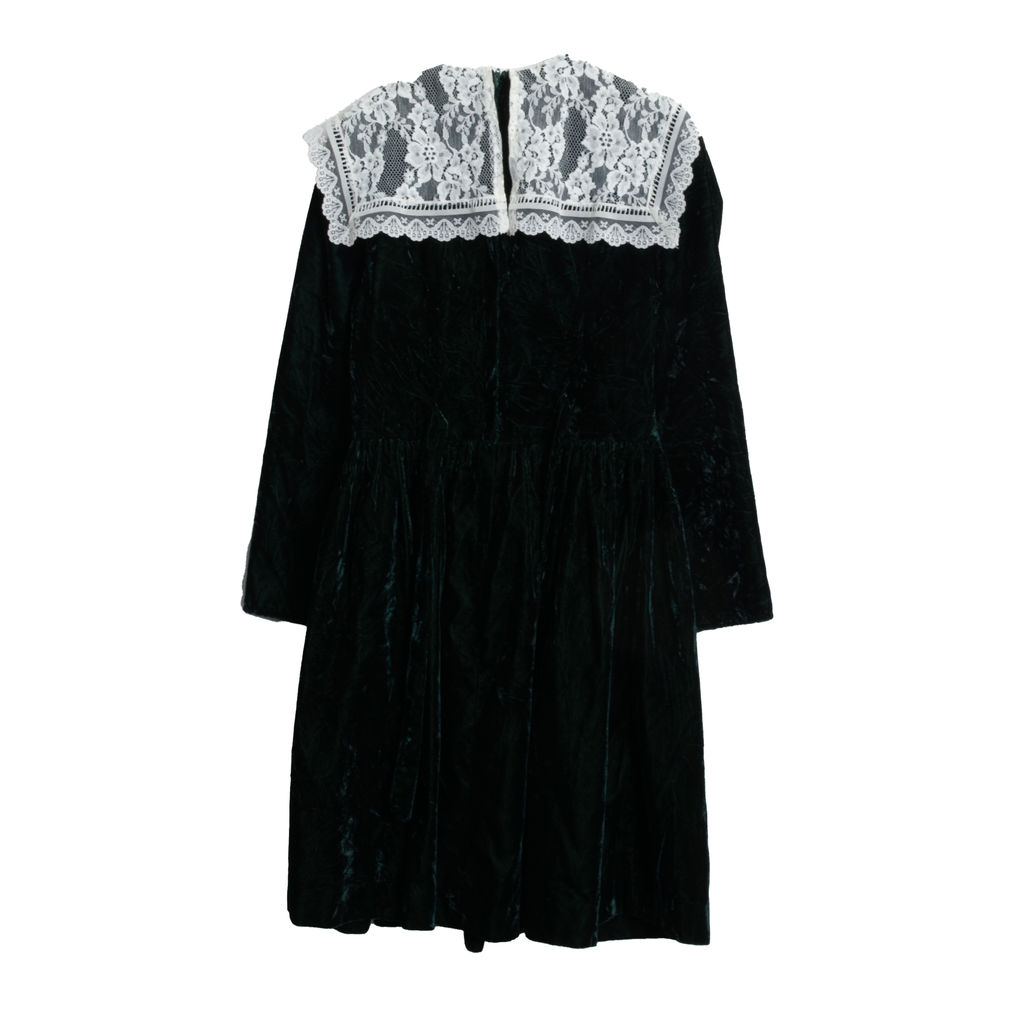 Gunne Sax Emerald Velvet Dress