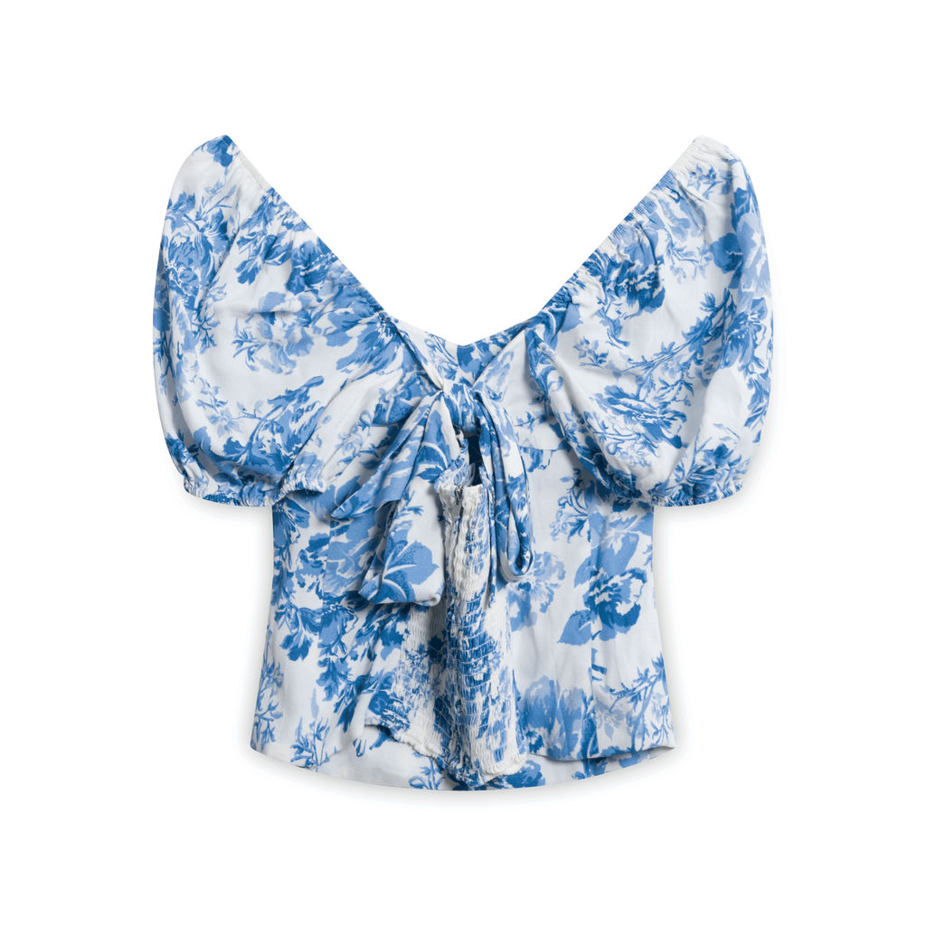Reformation Blue Charlie Top