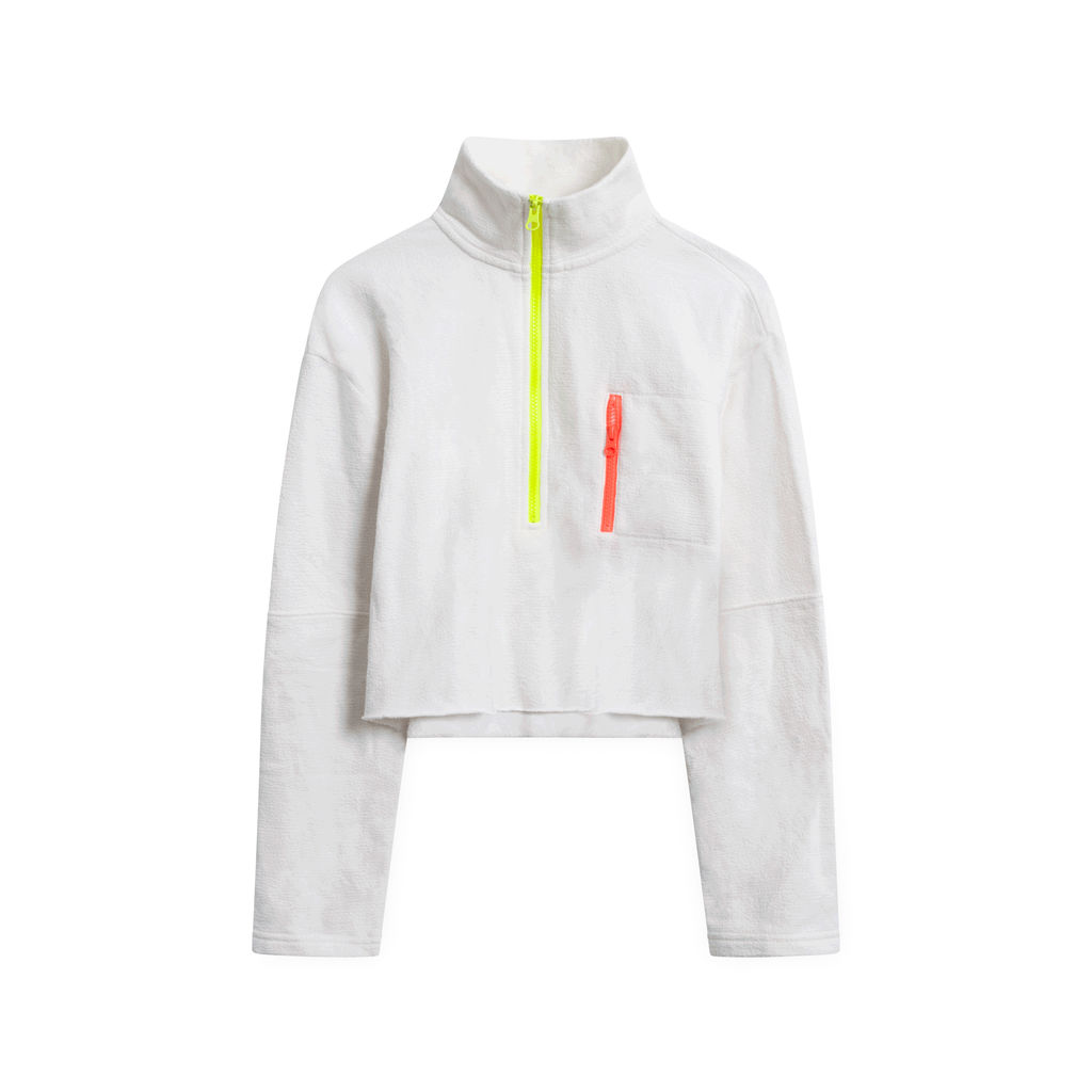 Lou & Grey Pullover with Neon Zippers - Cream