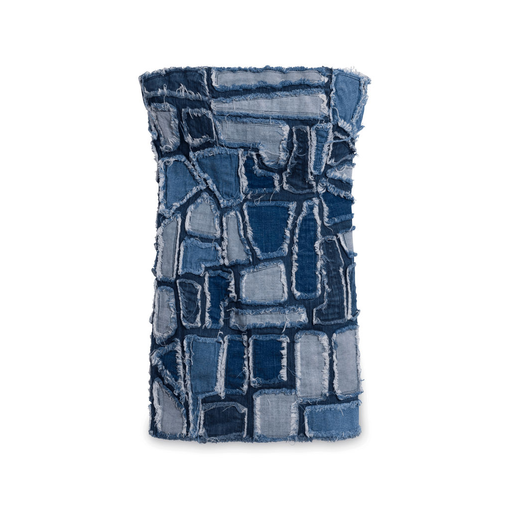 Bebe Distressed Patch Dress