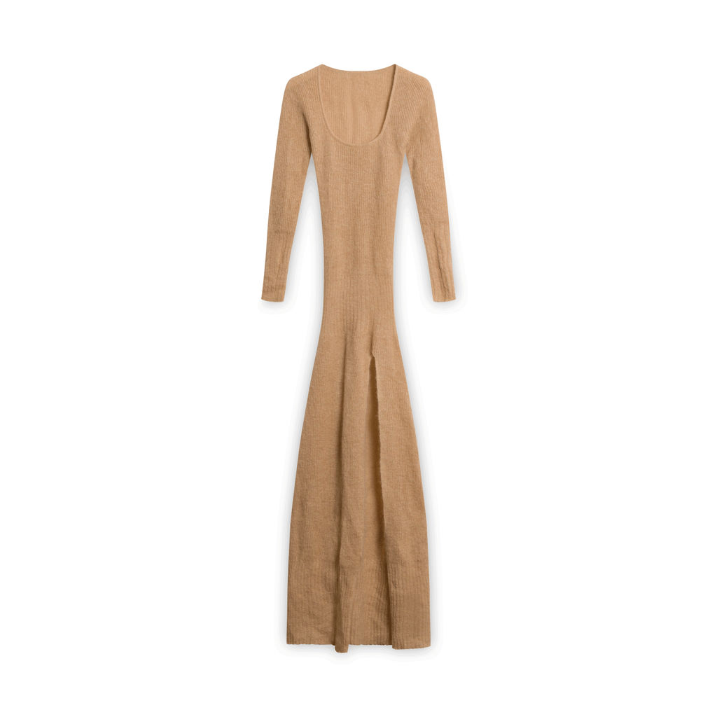 Vintage Long-Sleeved Maxi Dress