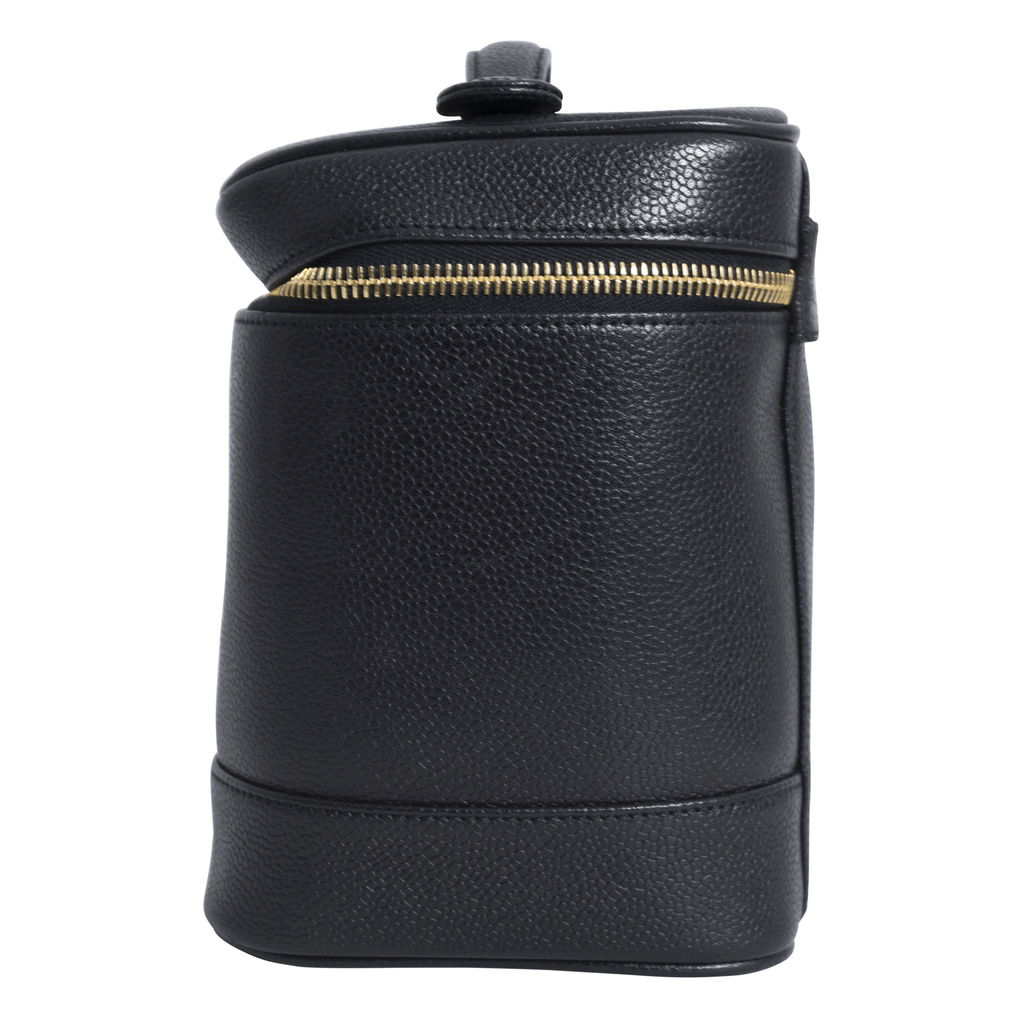 Chanel Women's Caviar Leather Vertical Cosmetic Case - Black