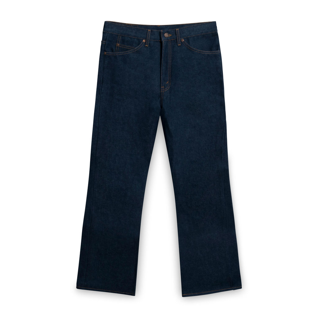 Plain Pockets Raw Boot-cut Jeans